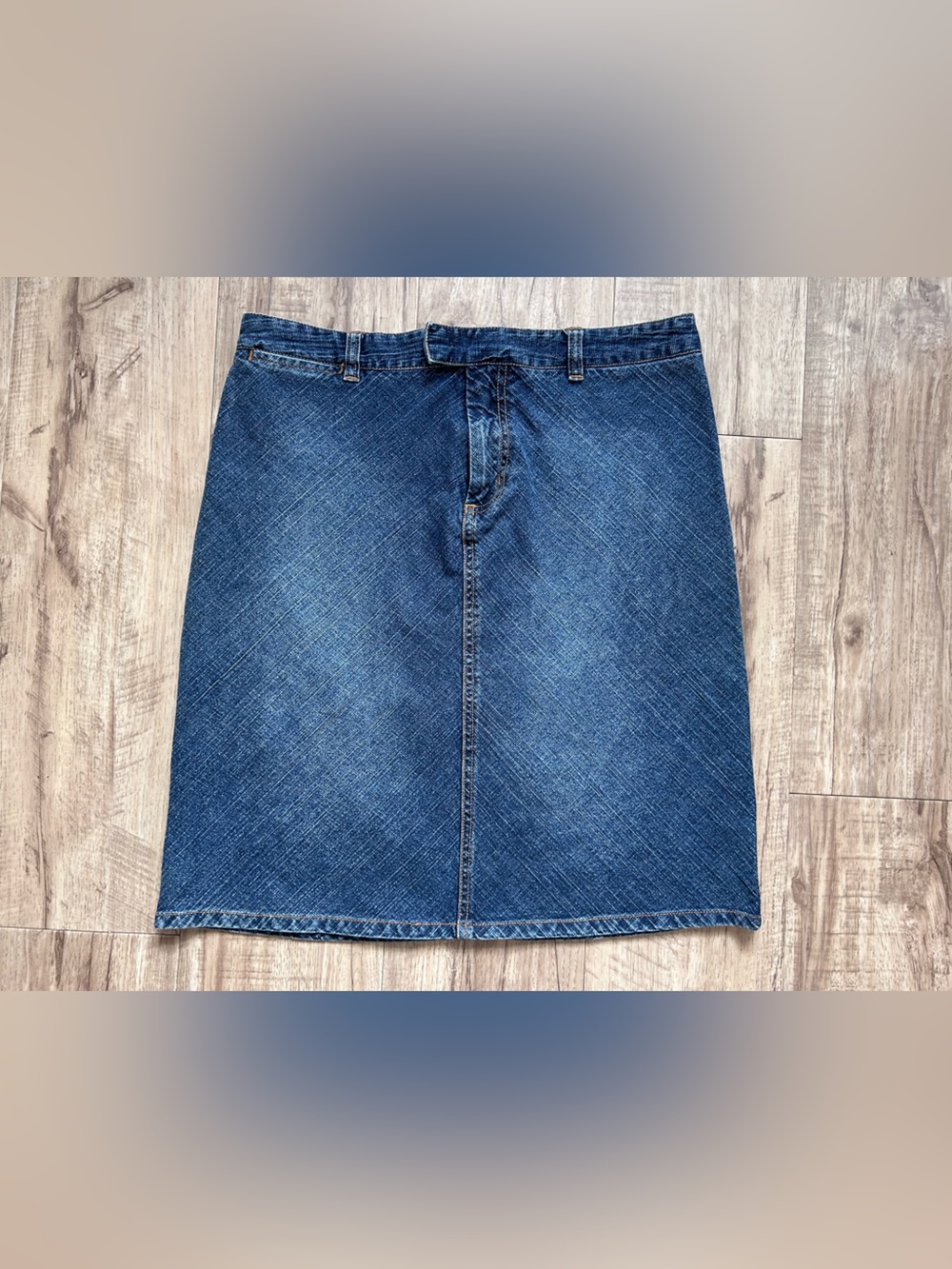 Vintage y2k 90’s Jacob Blue Denim Midi Skirt - Straight A-Line cowgirl western
